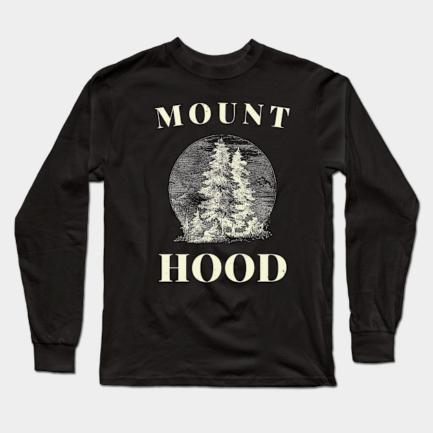 Mount Hood Vintage Long Sleeve T-Shirt by Insert Place Here